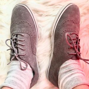 Grey suede oxford vans